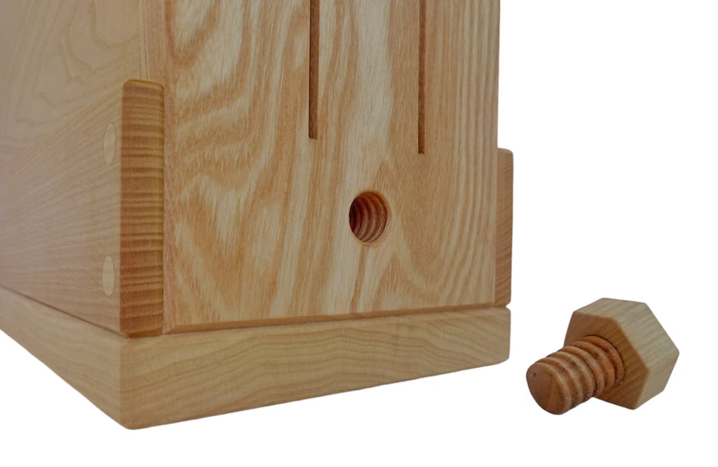 2 frame observation hive bee entrance with threaded wooden plug and ventilation